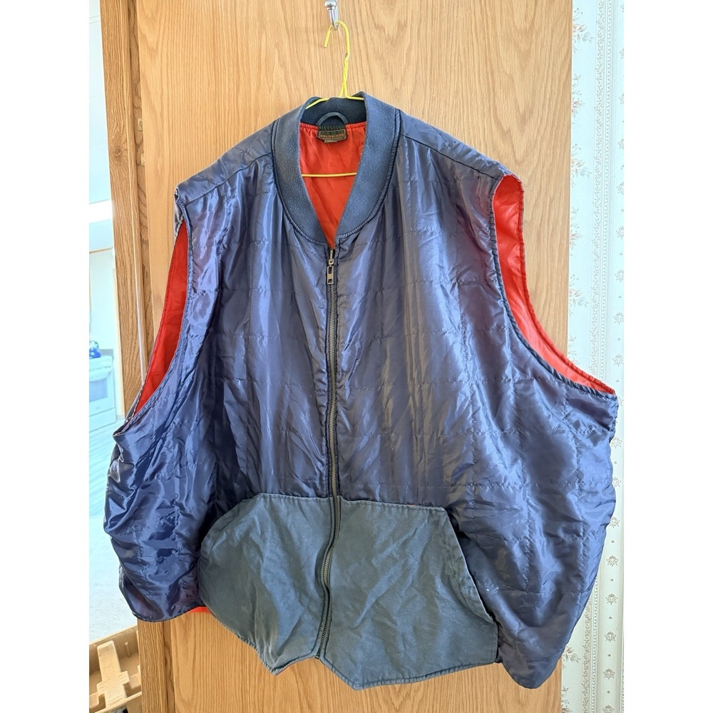 Boulder Creek Trading Company Vest Mens 7XL Quilted blue & green Corduroy